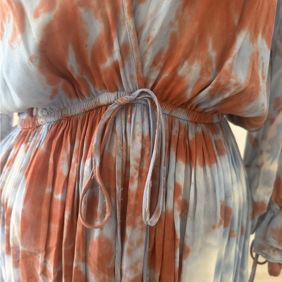 Young, Fabulous & Broke Long Sleeve Boho Tie-Dye Maxi Dress - Picture 2 of 12